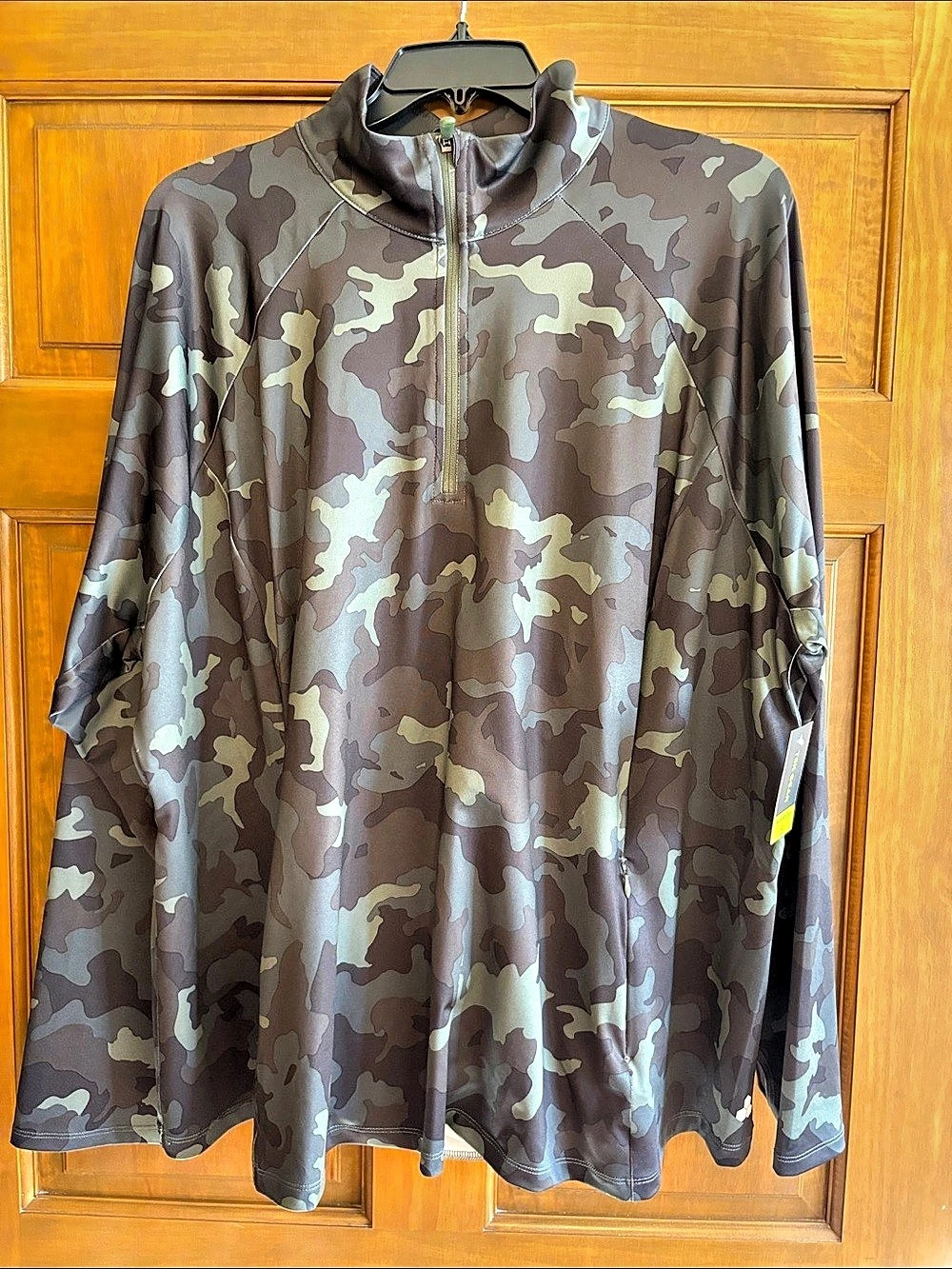 Tek Gear Workout Gear Camo Workout Top Brown Green Size 4X NWT